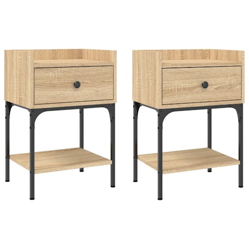 NNEVL Bedside Tables 2 pcs Sonoma Oak 40.5x31x60 cm Engineered Wood