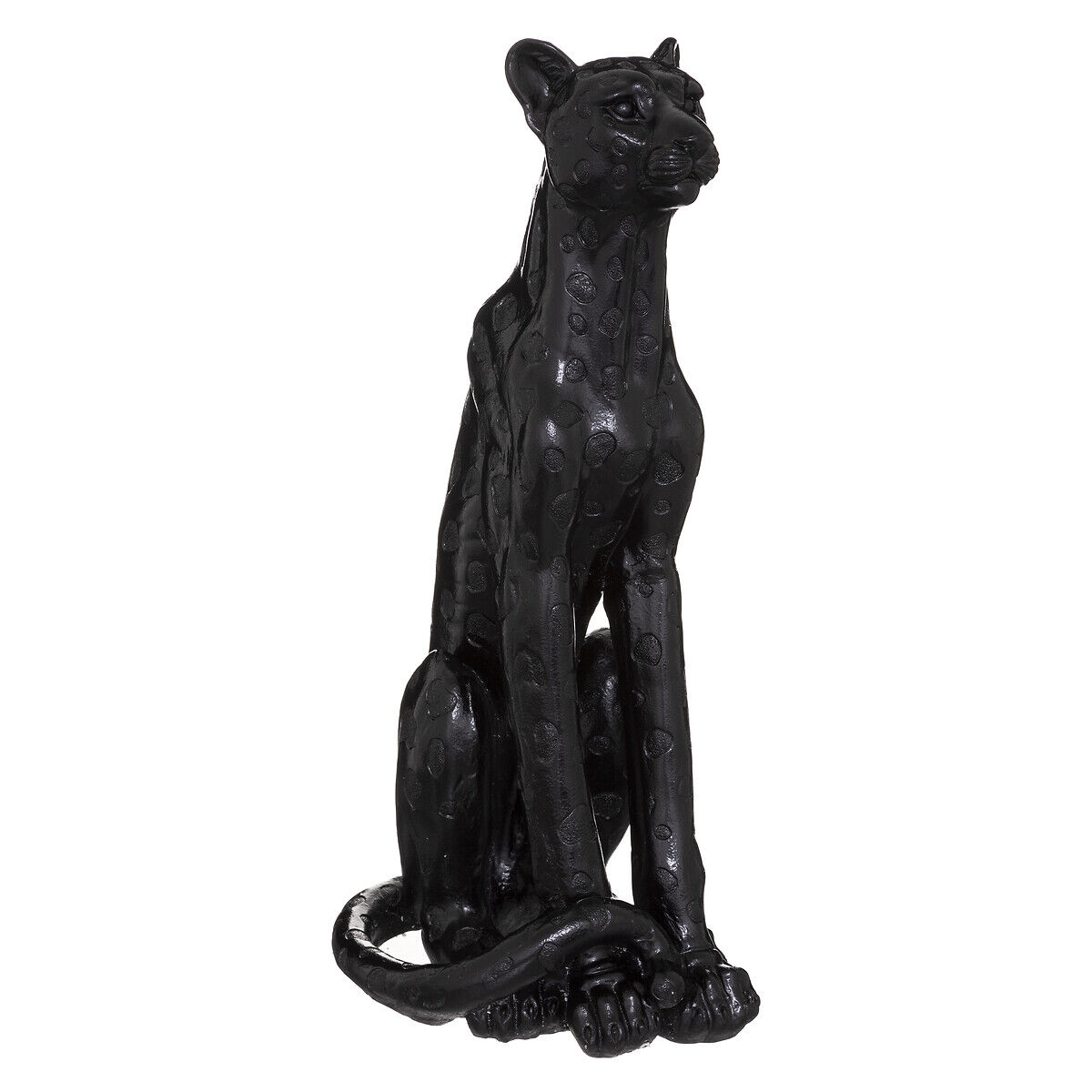 Estátua leopardo preto 90cm