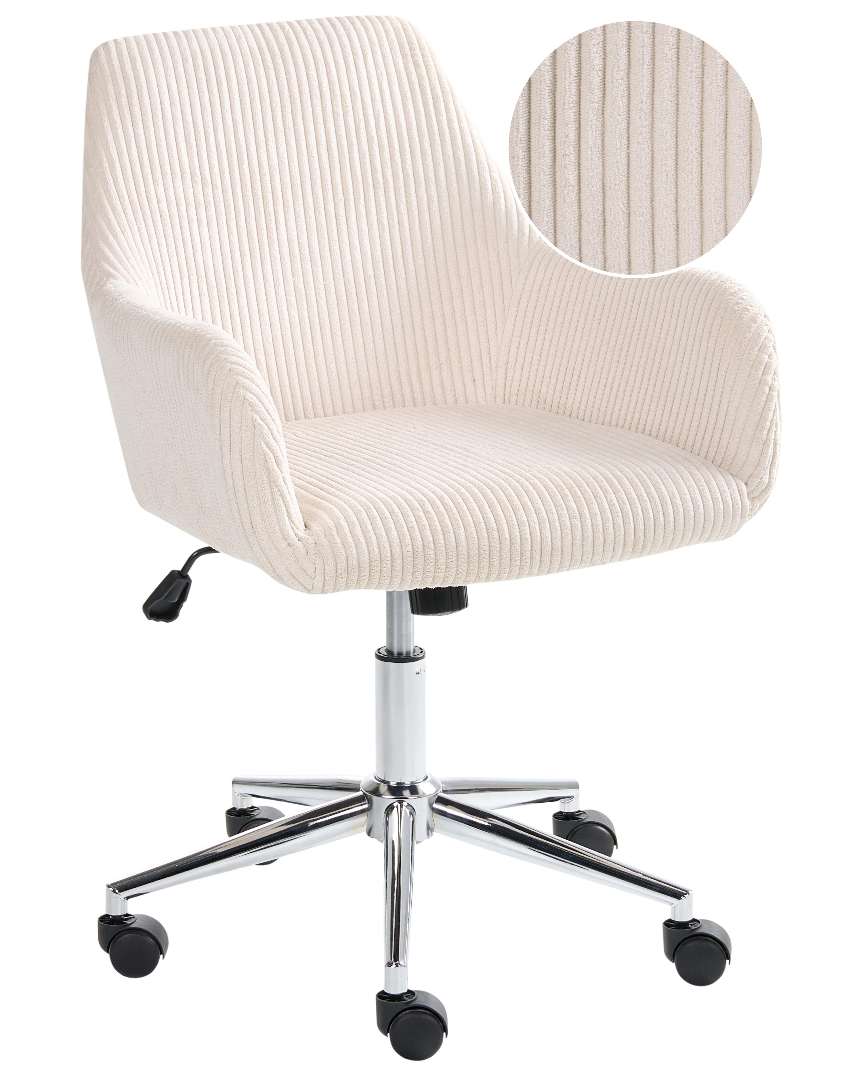Office Chair WELLSTON Corduroy Light Beige