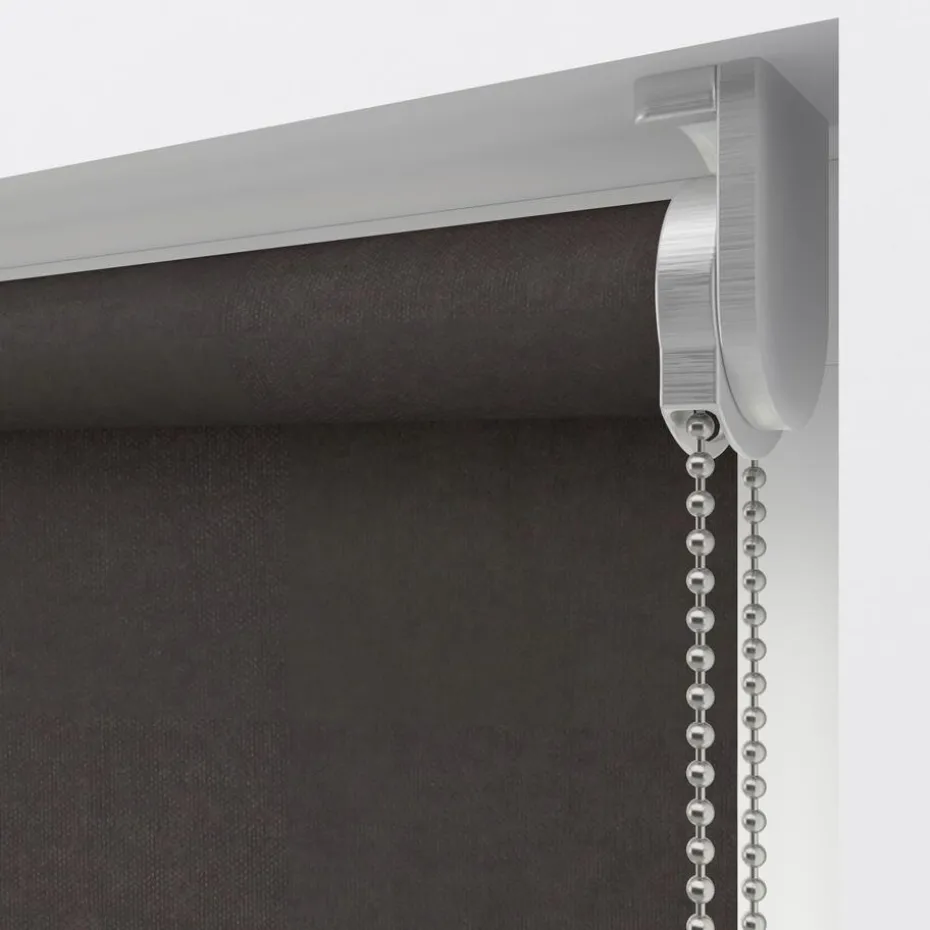 Kwantum Rolgordijnen | Fenstr Rolgordijn Gus Velours  Verduisterend Bruin