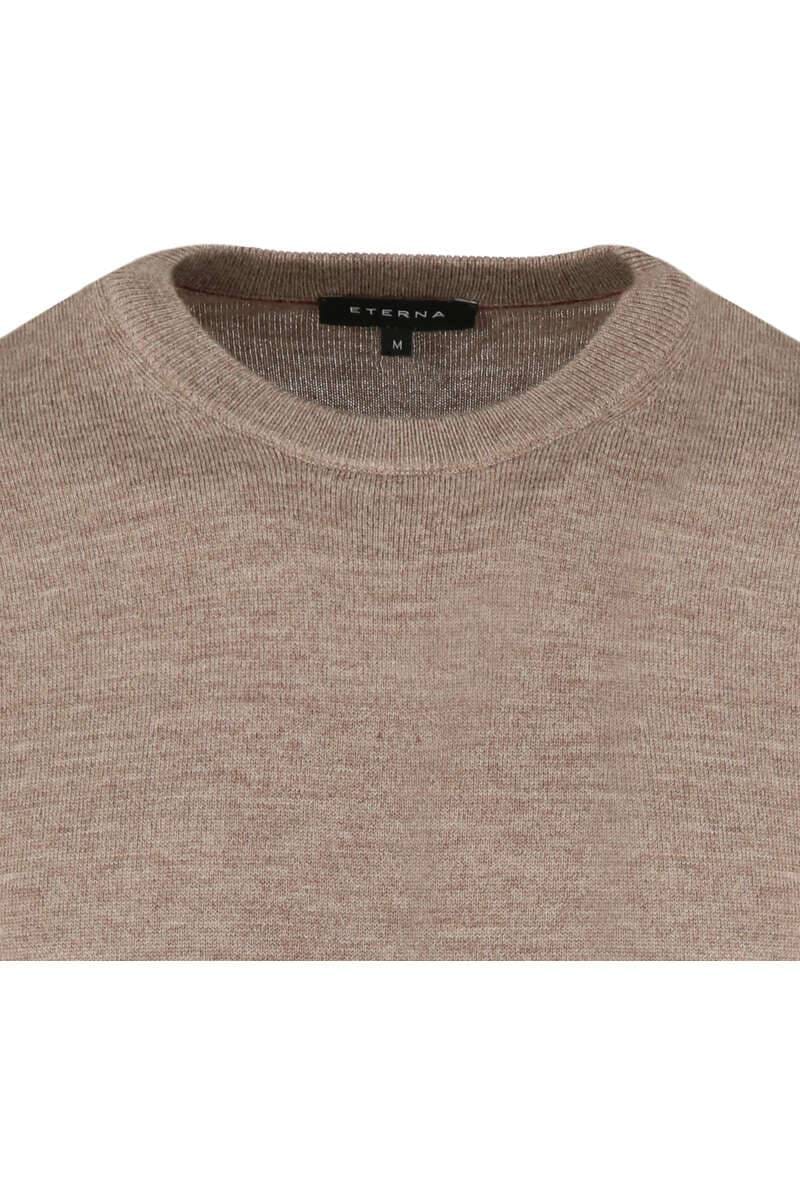 ETERNA Regular Fit Pullover beige-braun, Einfarbig
