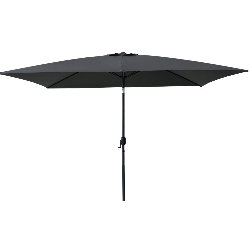Parasol centré rectangle TIAGO gris