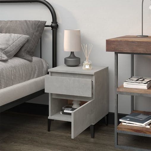 NNEVL Bedside Cabinet Concrete Grey 40x35x50 cm
