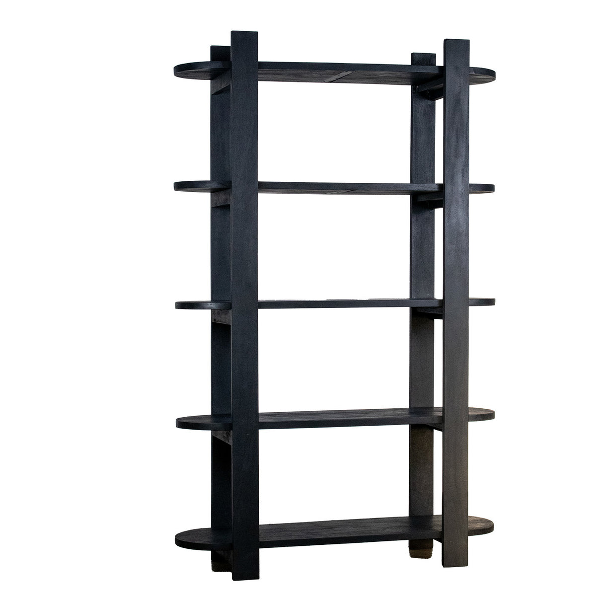 Giga Meubel Wandkast Luuk - Mangohout - Zwart - 120x38x190cm