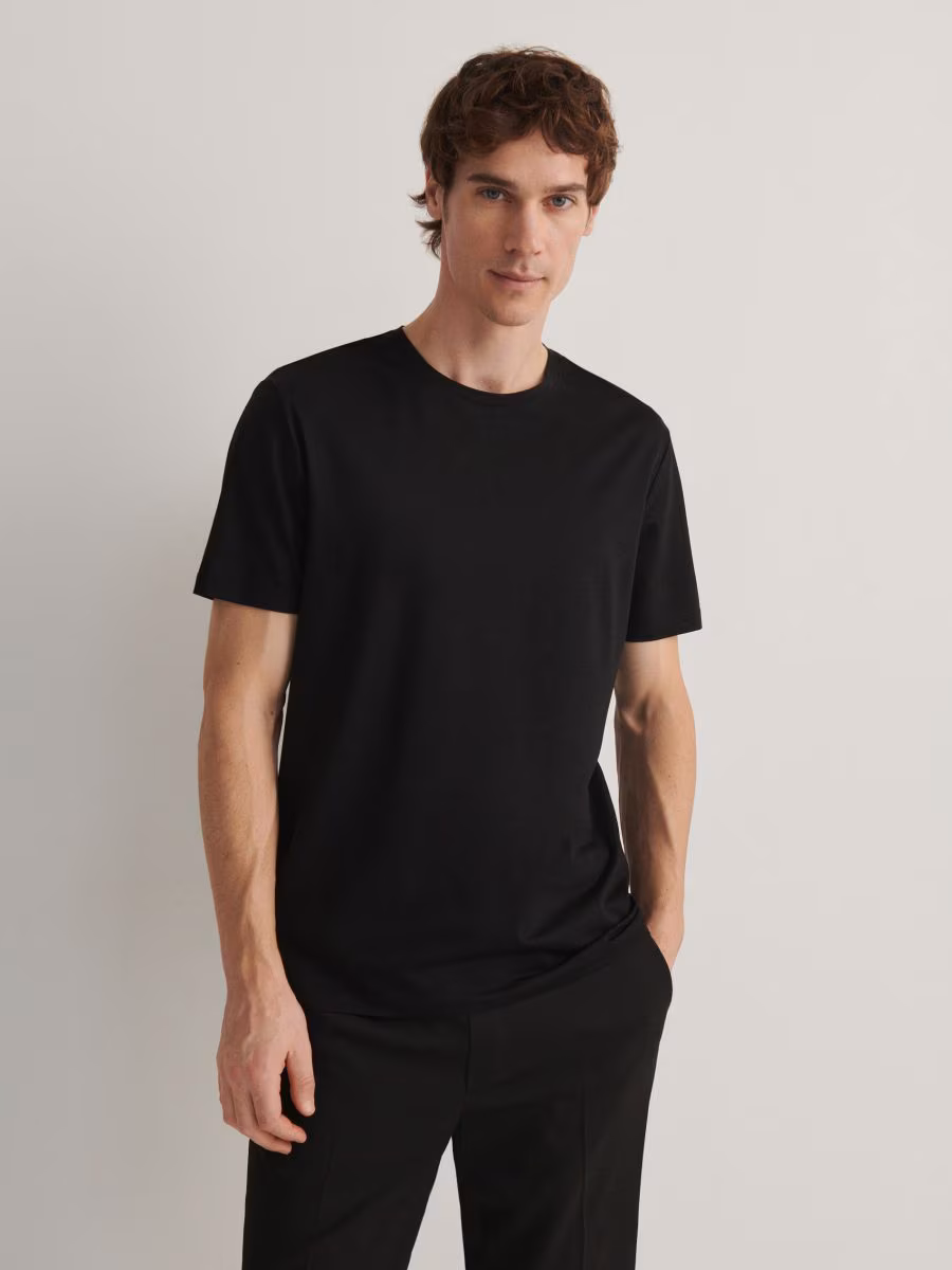 Lyocell Blend Plain T-Shirt