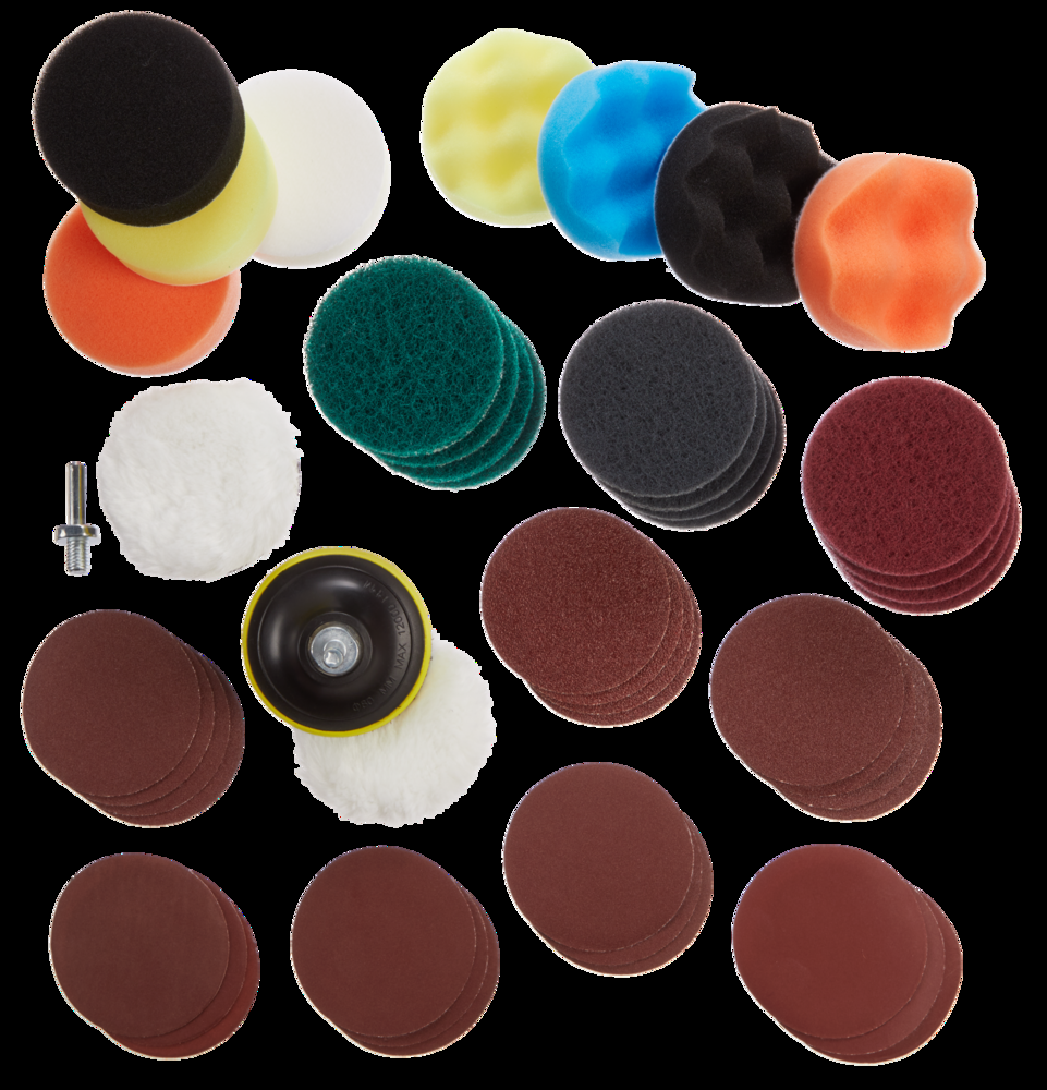 Mastercraft 3-in Assorted Sanding, Scuffing & Polishing Kit for Wood, Metal, 50-pc