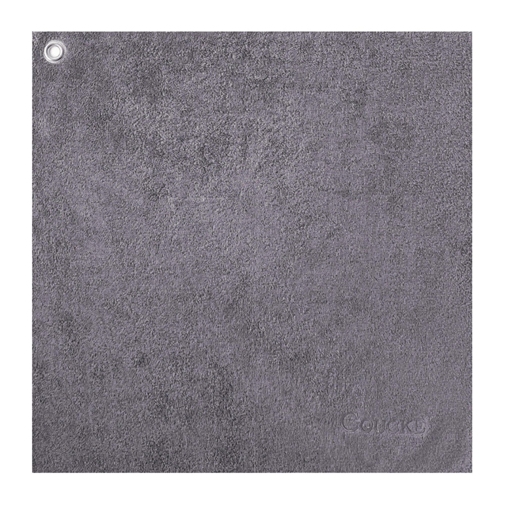 LES UNIS - Carré éponge uni en coton anthracite 50x50