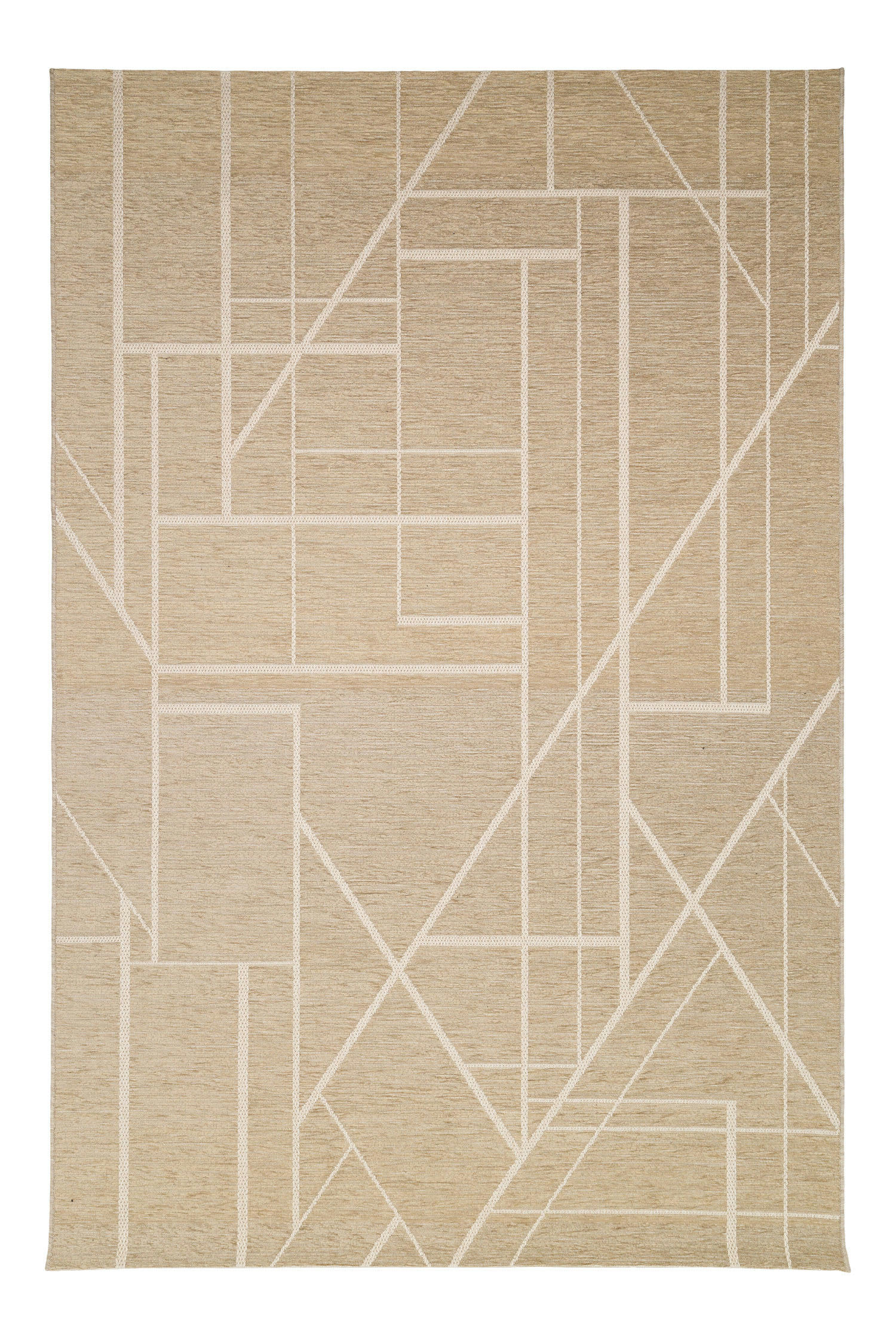 TEMPO - Tapis intérieur et extérieur style japandi beige 191x290, OEKO-TEX®