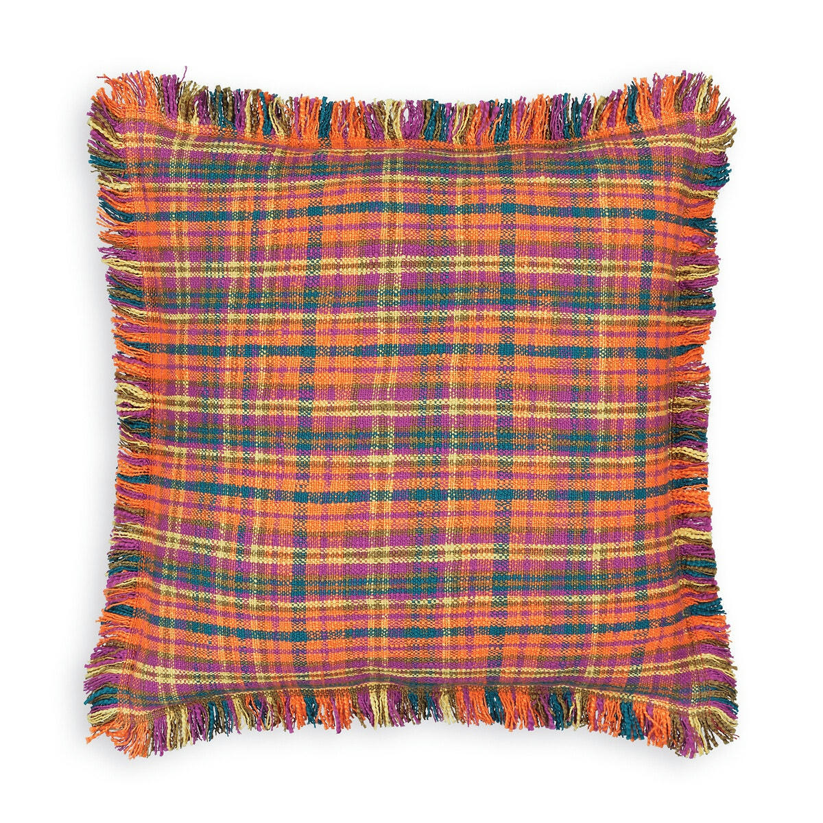 Housse de coussin à carreaux, Zarautz Madras