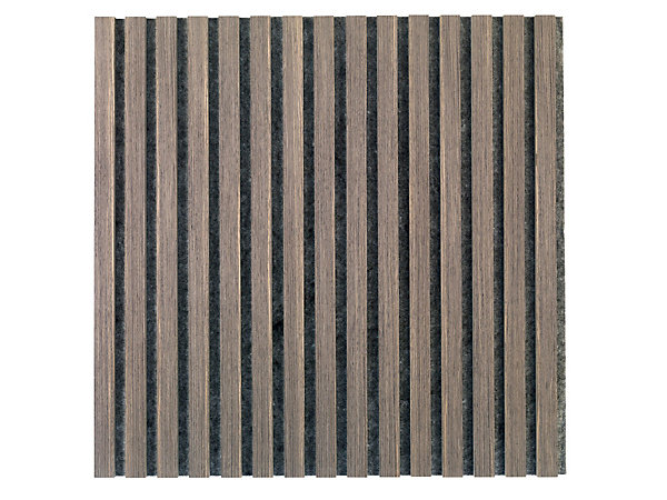 Panneau Mural Acoustique en Bois - 60x60x2,2 cm - Chêne Foncé - A Lattes - Panneau Tasseau de Bois Naturel