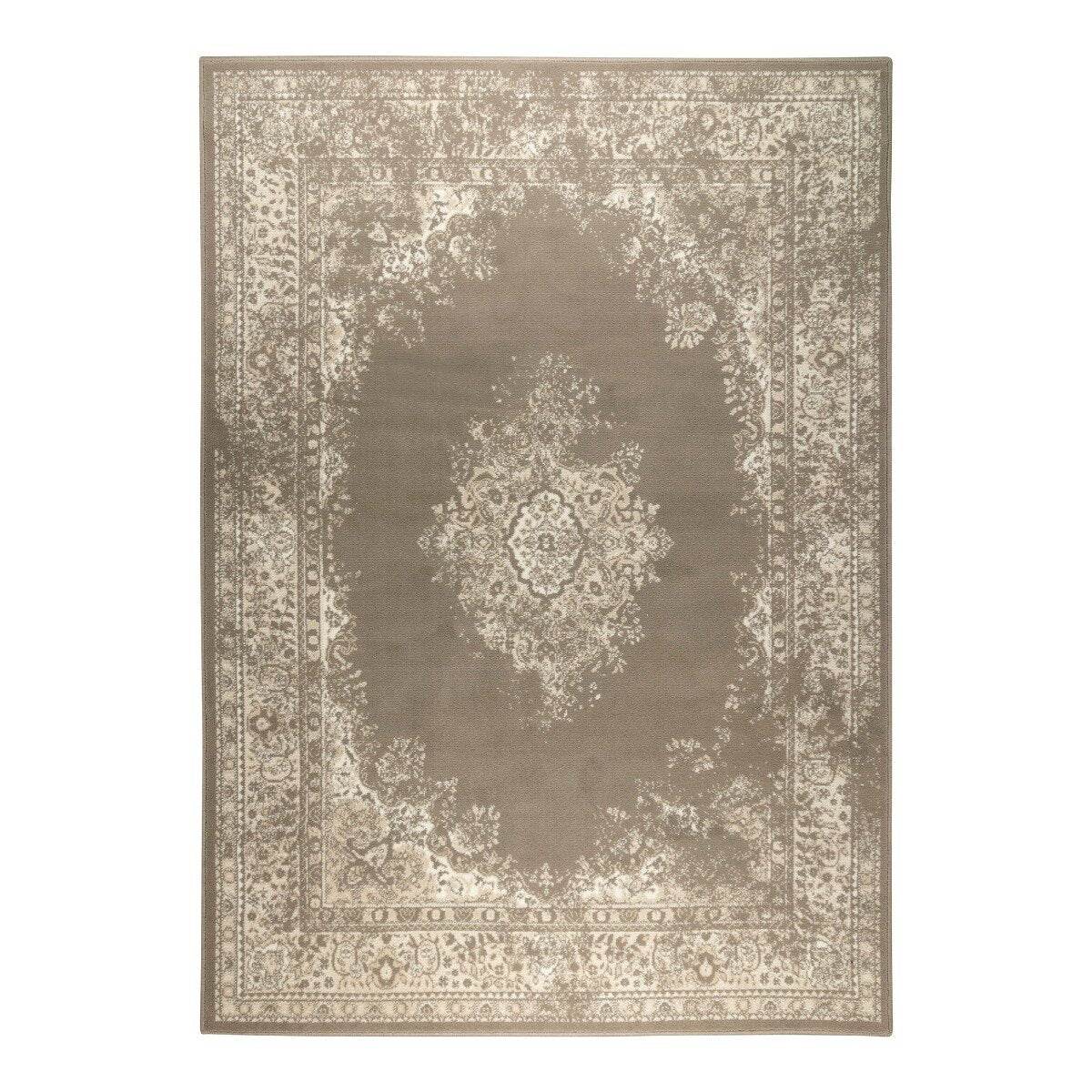 Interieur05 Vintage Vloerkleed Keshan Taupe/Bruin