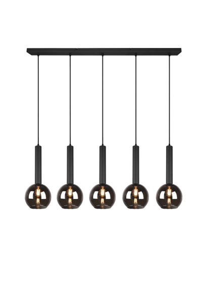 Lampa wisząca czarna CLAYTON 5xE27x28W wym: 150x115x20 cm Trio