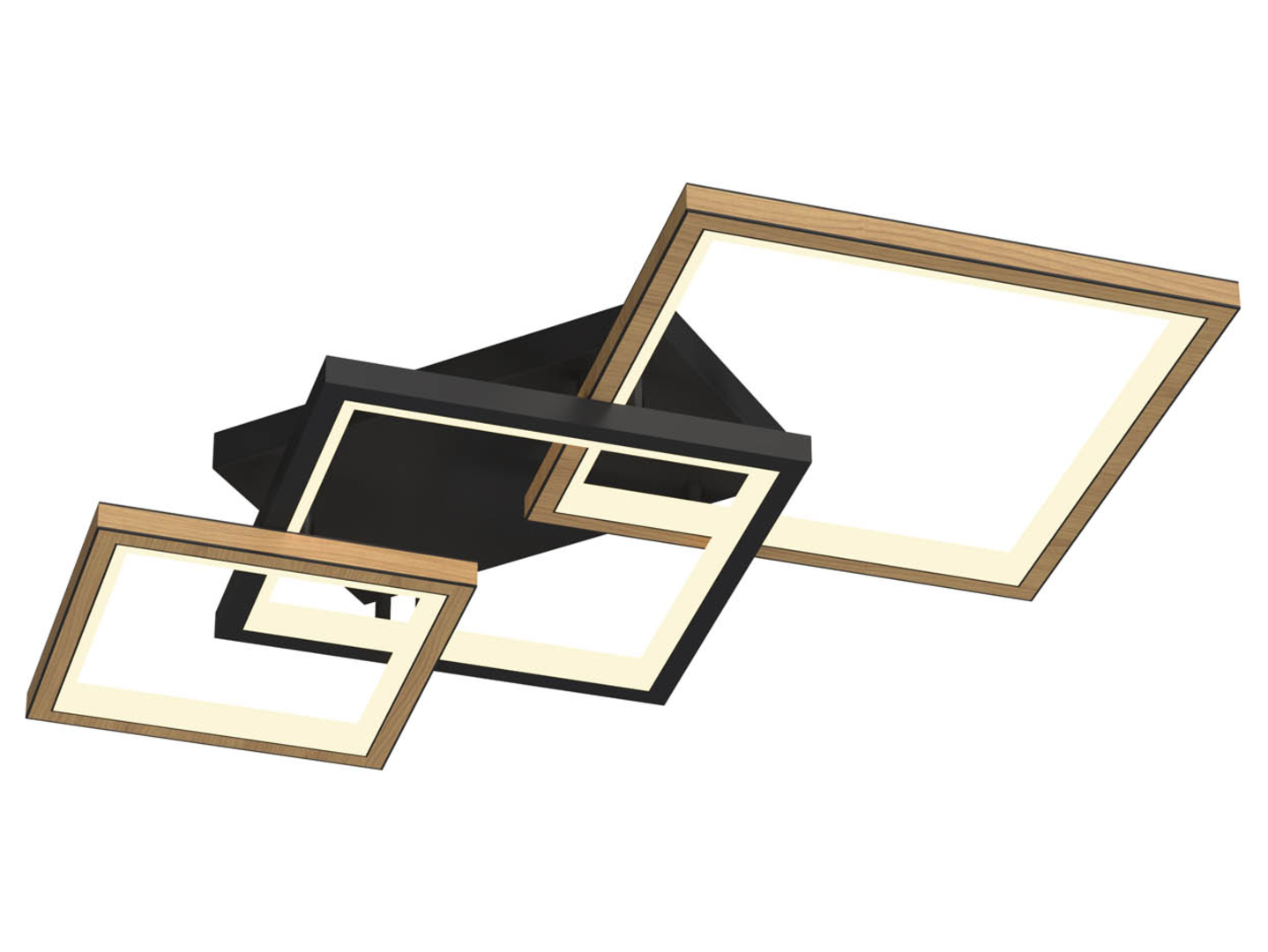 Lampa sufitowa 3-punktowa Matera LED 110 cm ze ściemniaczem czarna