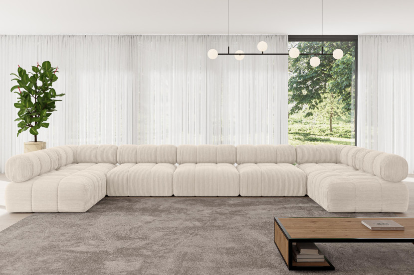 Narożnik uniwersalny modułowy GARVO-U3 475x190x70 cm Beżowy