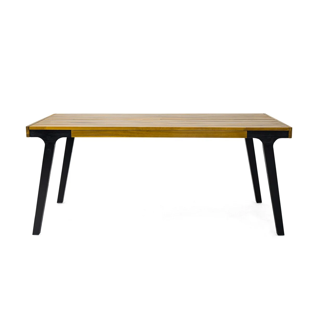 Harper Outdoor Modern Industrial Acacia Wood Dining Table by Christopher Knight Home