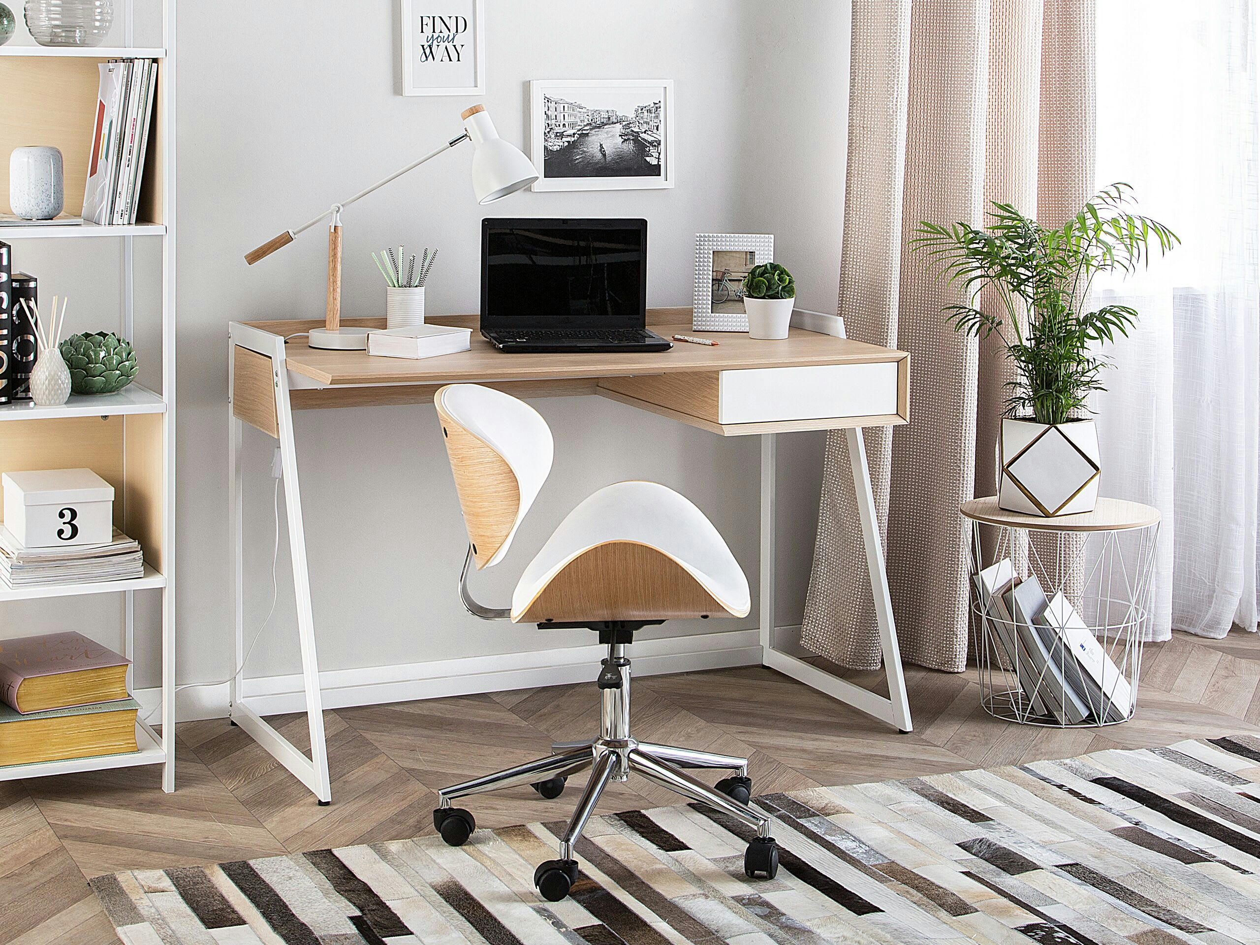 QUITO - Bureau blanc bois 120 x 60 cm