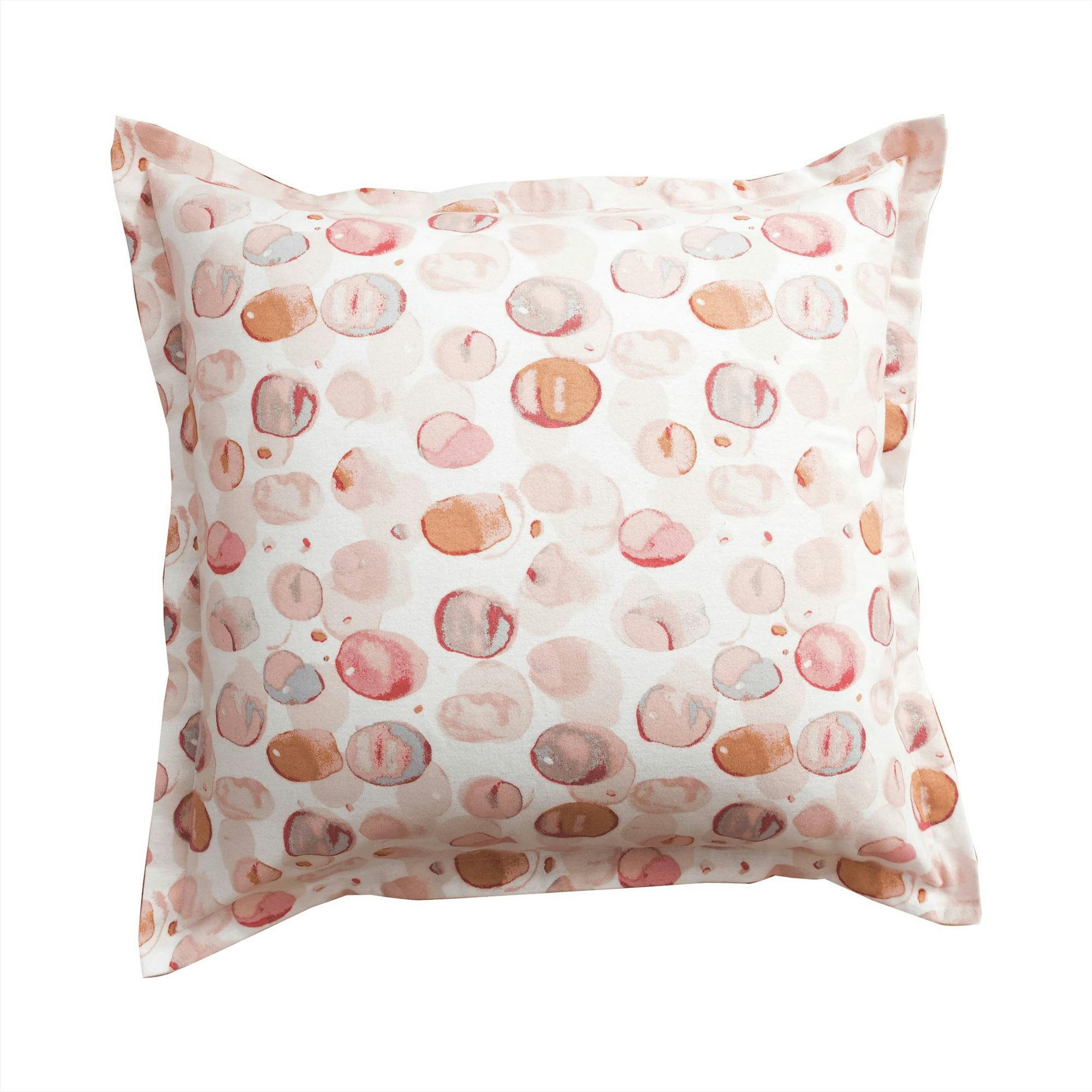 PASTILLES COTON - Taie volant 50x70 rose en coton