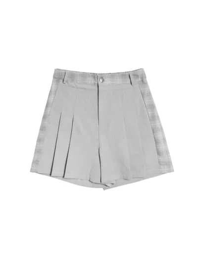 Patchwork Pleats Shorts - 26SDB100D