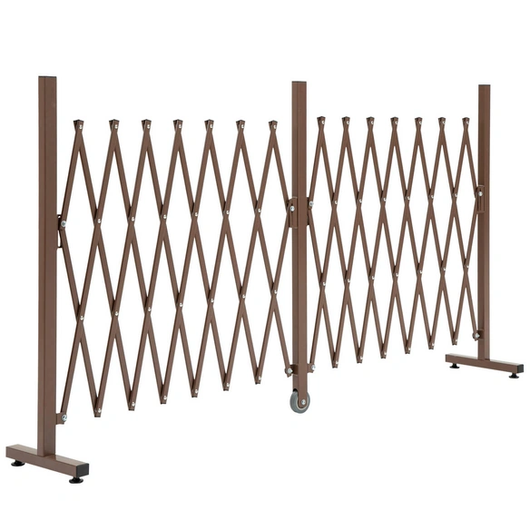 Scherengitter, Aluminium/Eisen, dunkelbraun, LxH: 405 x 103,5 cm