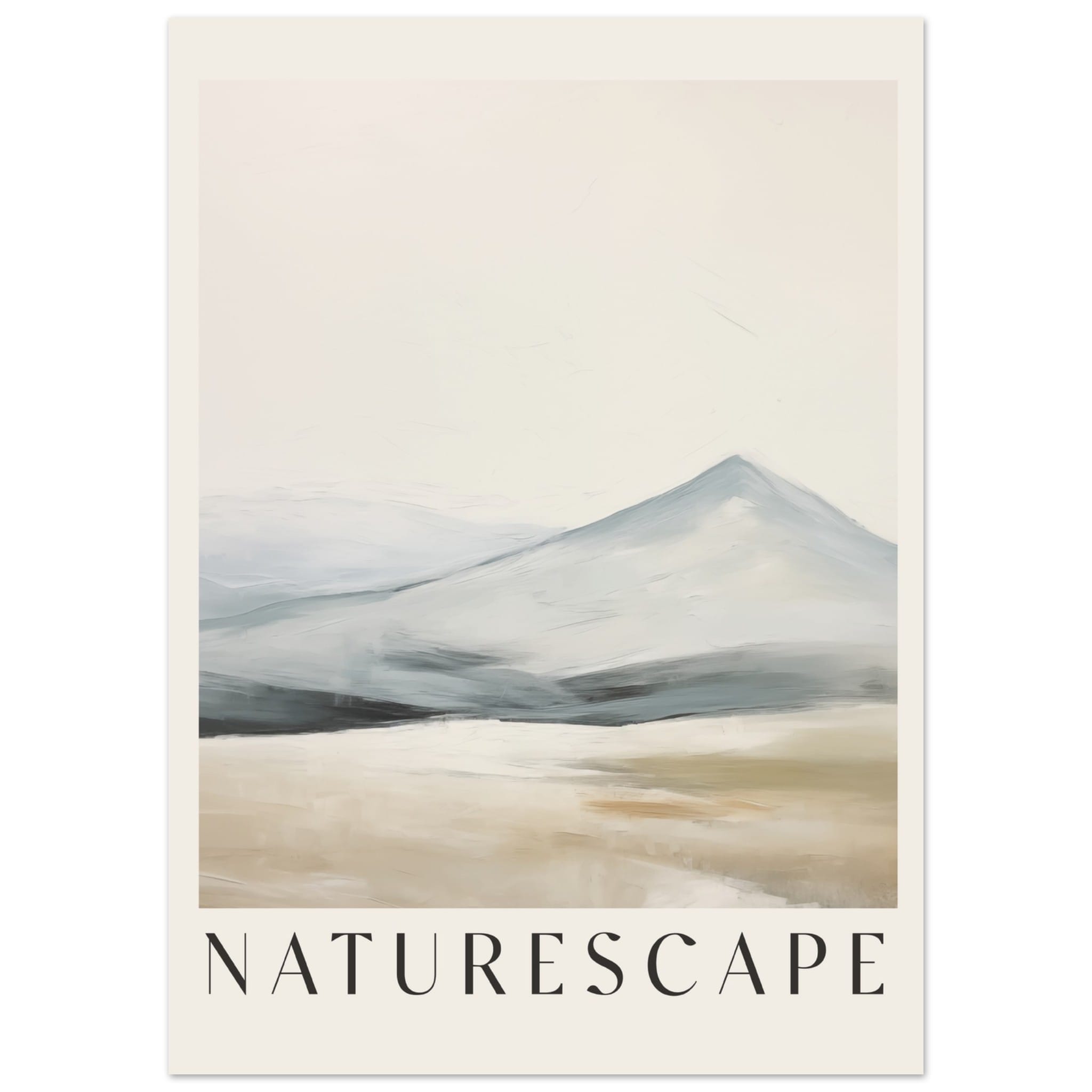 Artfulprints Poster Abstract - Naturescape  - 50x70 cm - Taupe