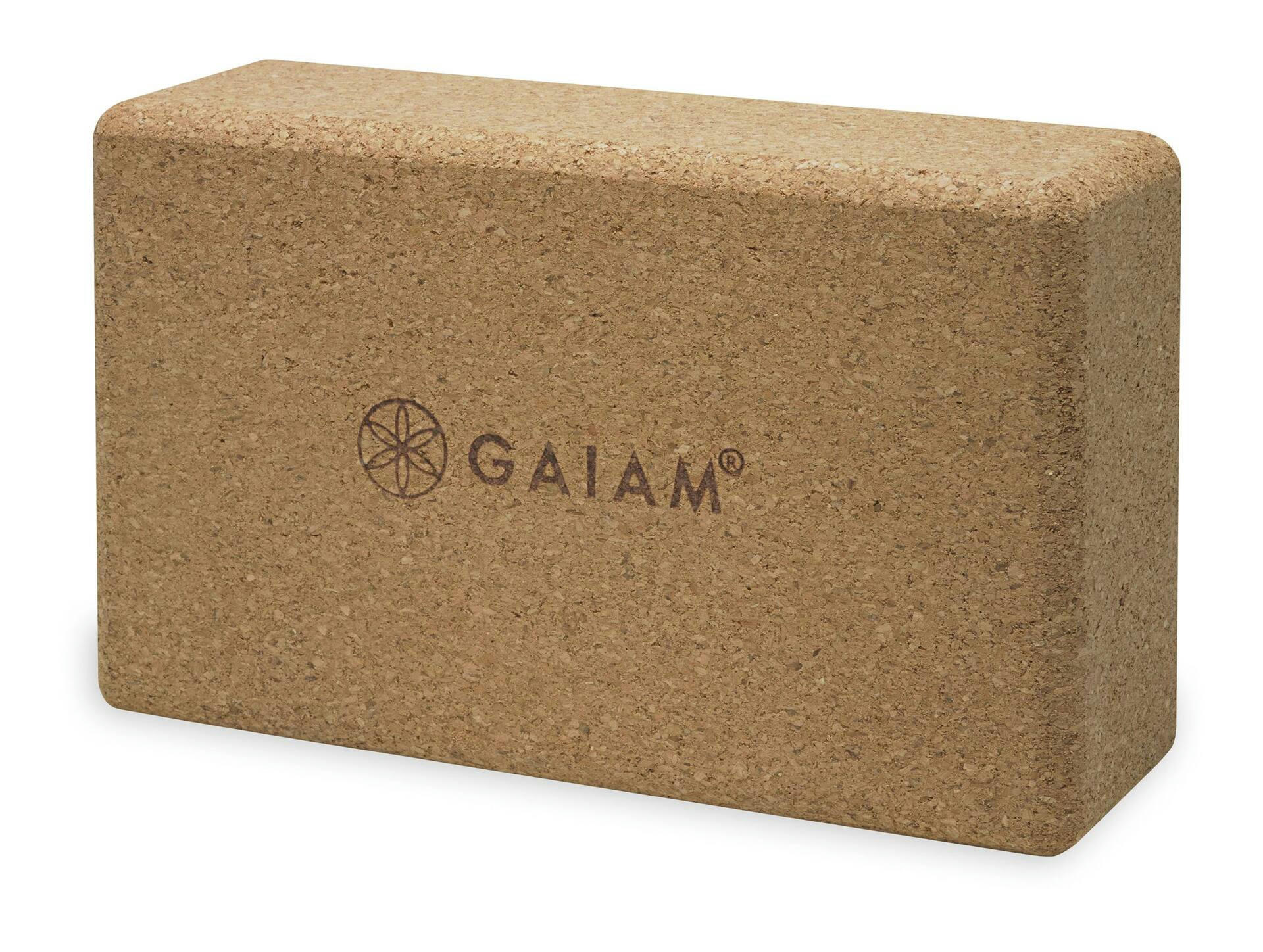 Gaiam Cork Yoga Brick, 9-in