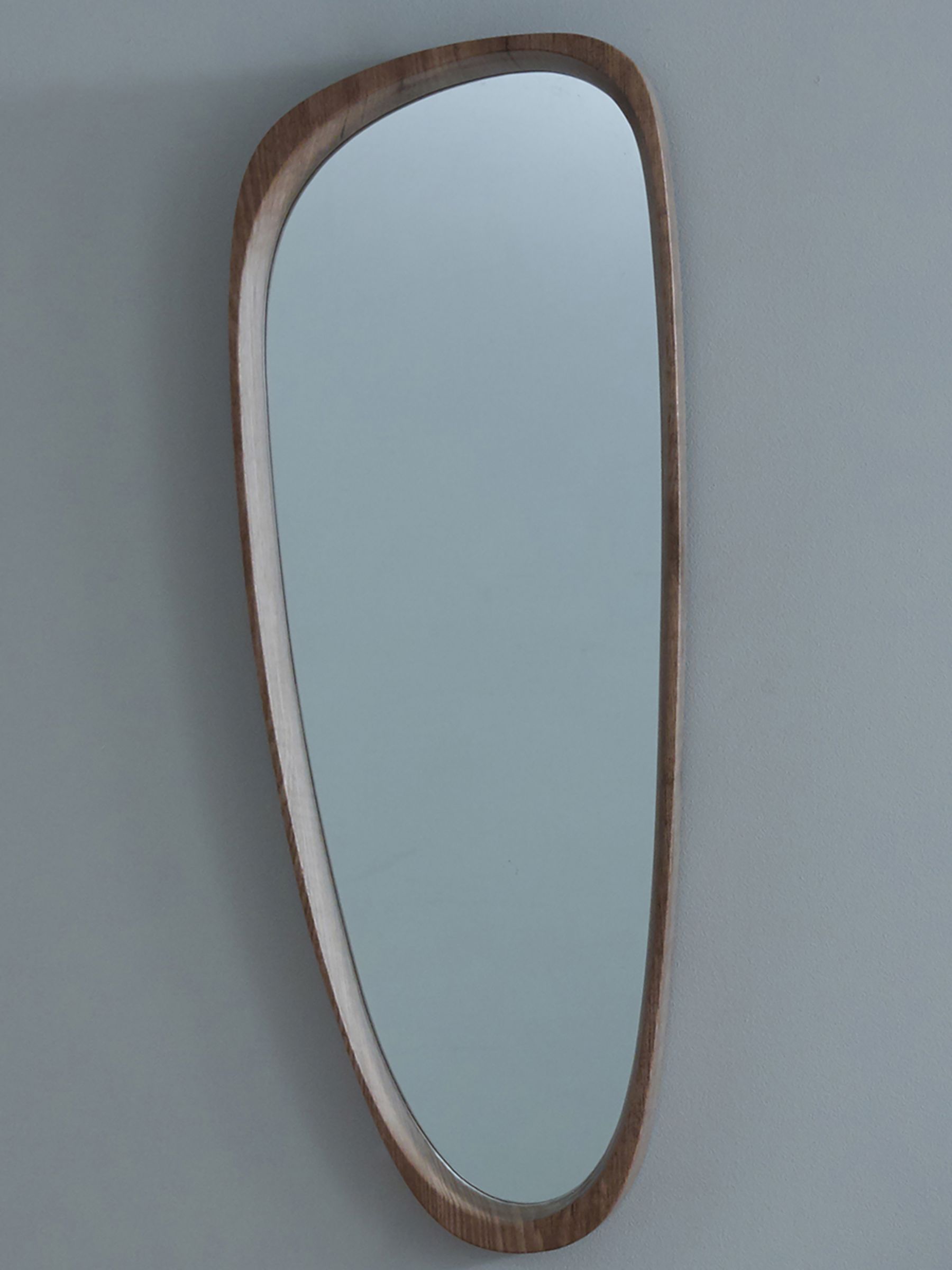 Pacific Natural Wood Veneer Teardrop Shaped Mirror