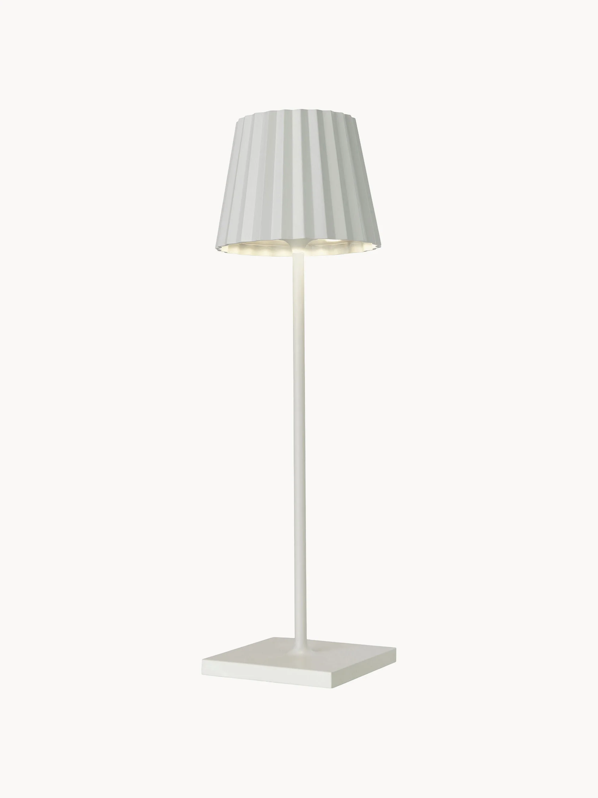 Mobile LED-Außentischlampe Troll RC, dimmbar