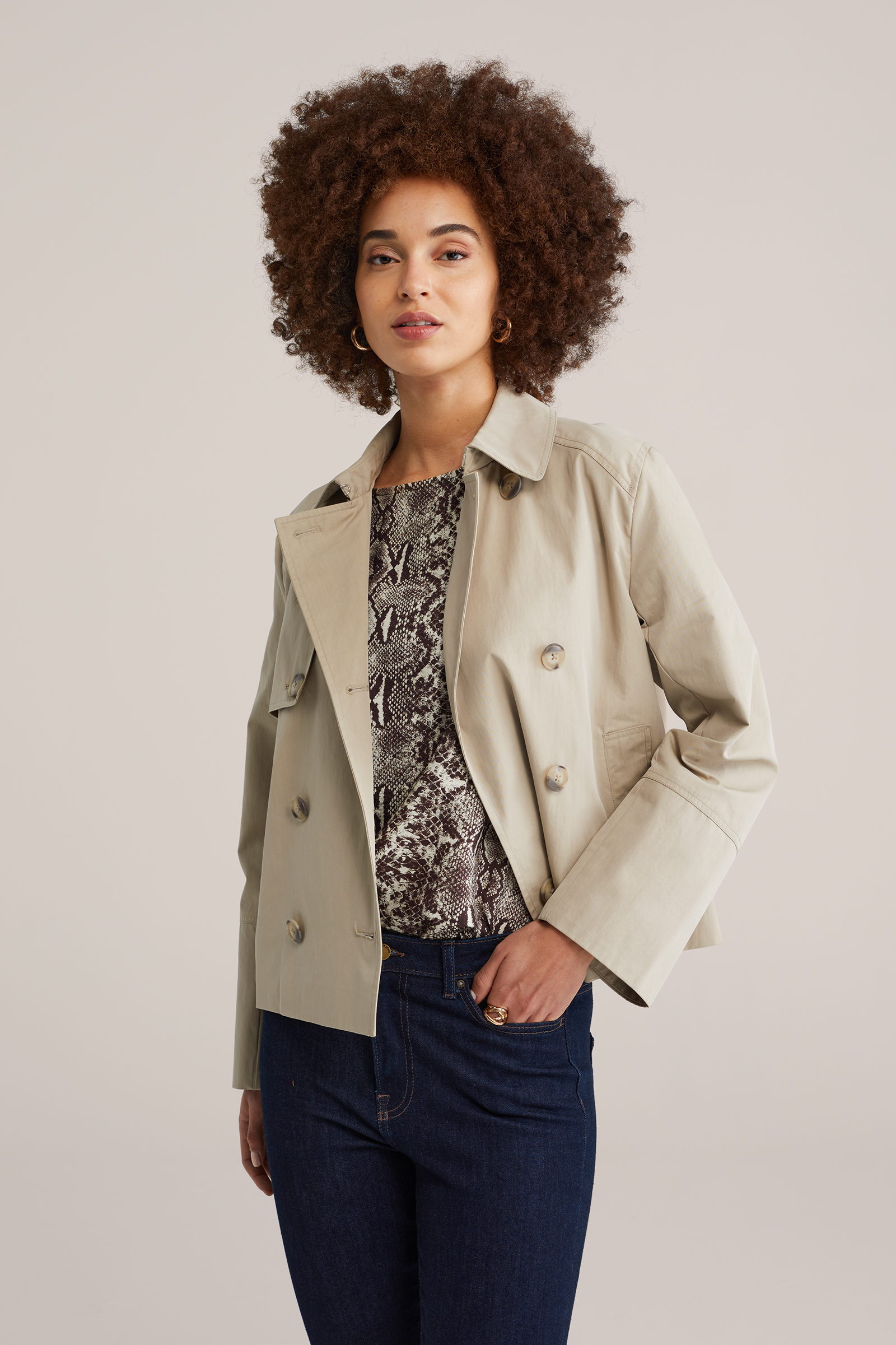 Dames Korte trenchcoat