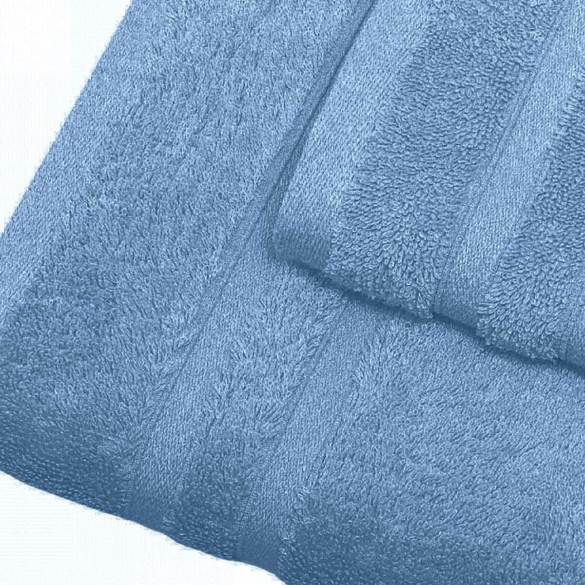 SENSILK - Lot de 3 serviettes invité 600 gr/m²  cobalt 30x50 cm