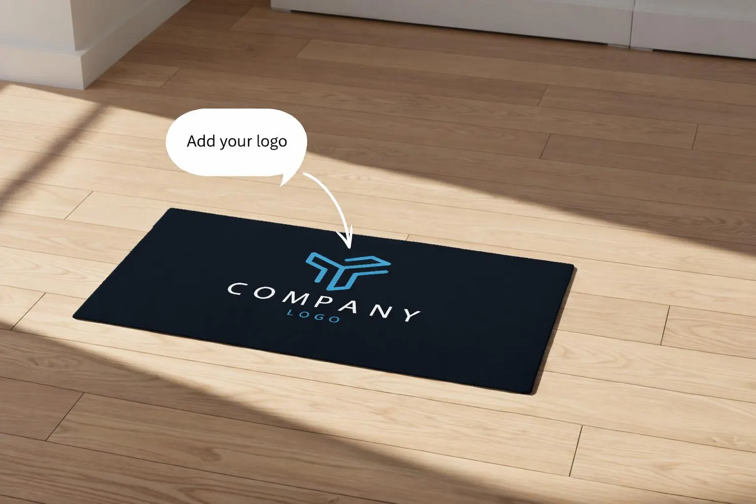 Custom Logo Chenille Floor Mat, Personalized Business Decor (24