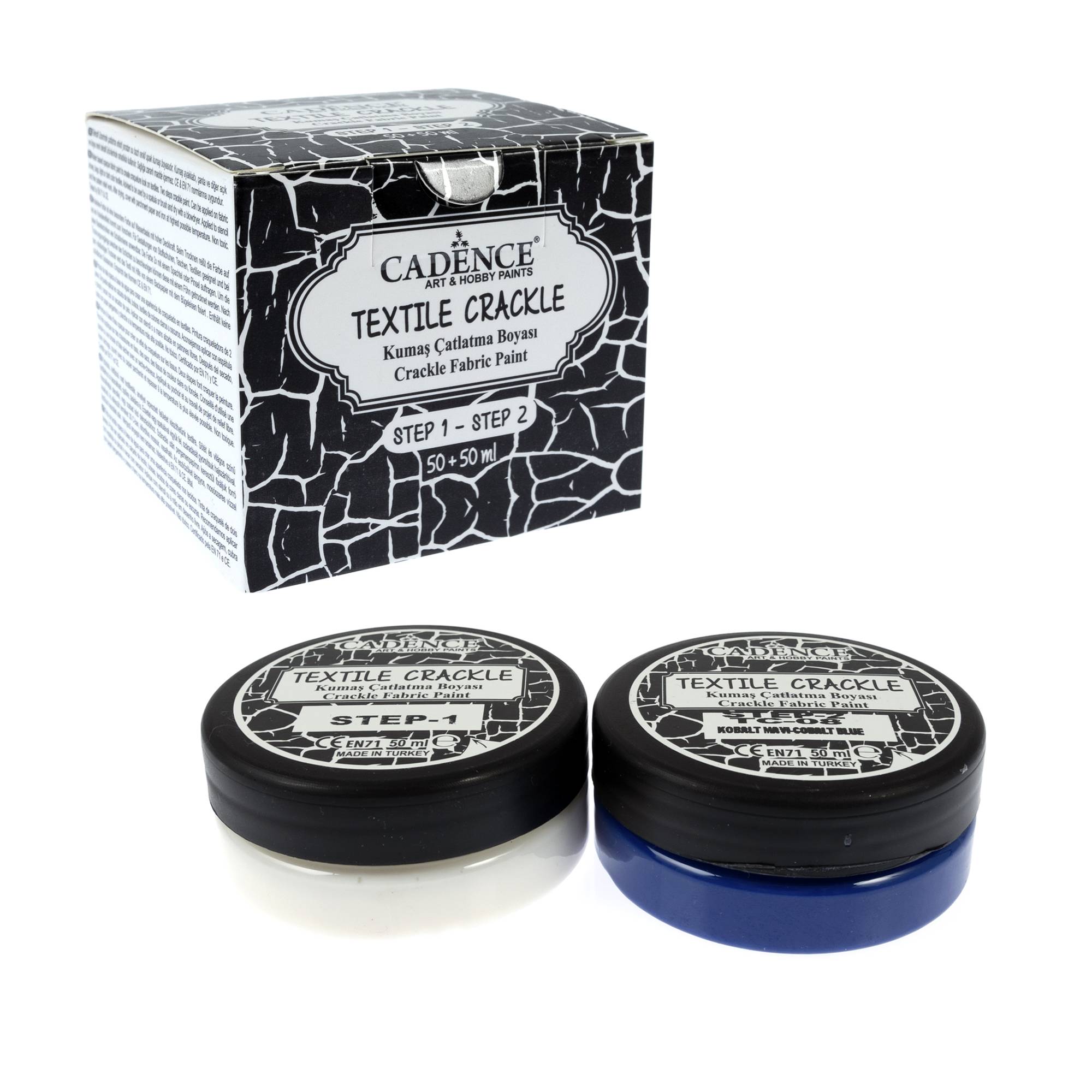 Cadence Cobalt Blue Textile Crackle Set