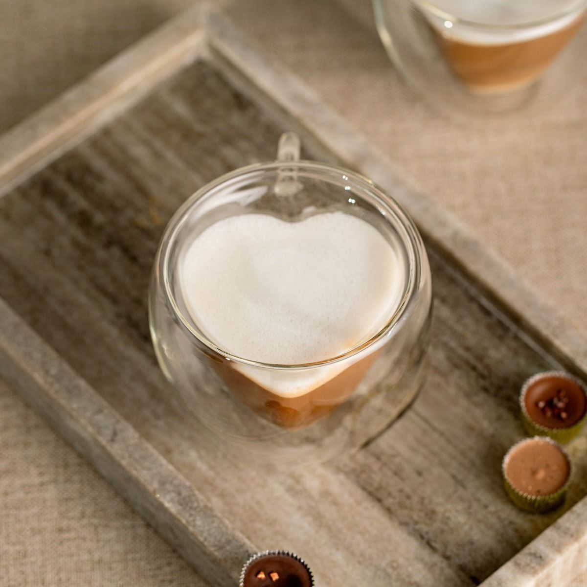 Zestaw szklanek CEMBRA HEARTS z podwójną ścianką, 2 szt. 0,3 l