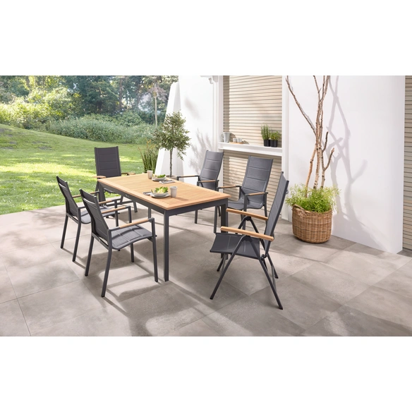 Ausziehtisch »Unicamo«, BxT: 180/240 x 90 cm, anthrazit/braun