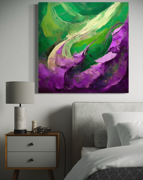 Feeby Obraz na płótnie, Abstrakcyjna malowana akwarela 30x30