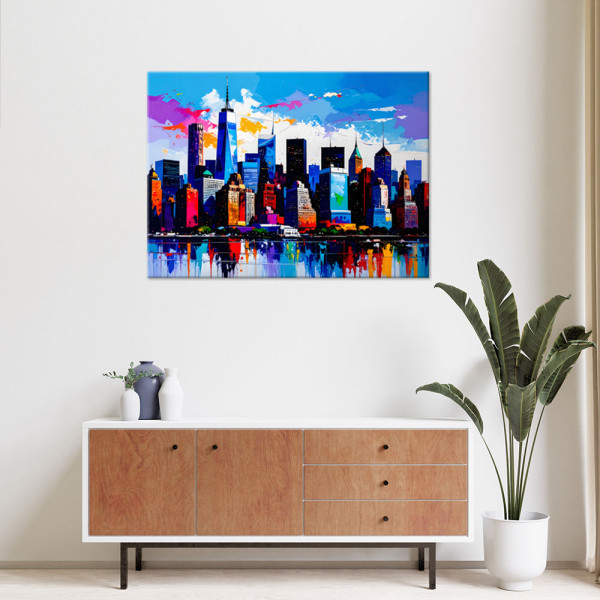 Obraz do salonu jadalni biura, Nowy Jork Manhattan Panorama 30x20