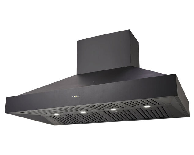Schweigen Black BBQ Alfresco Rangehood 1500mm (Non Silent) 2500M&sup3;/hr Twin Motors