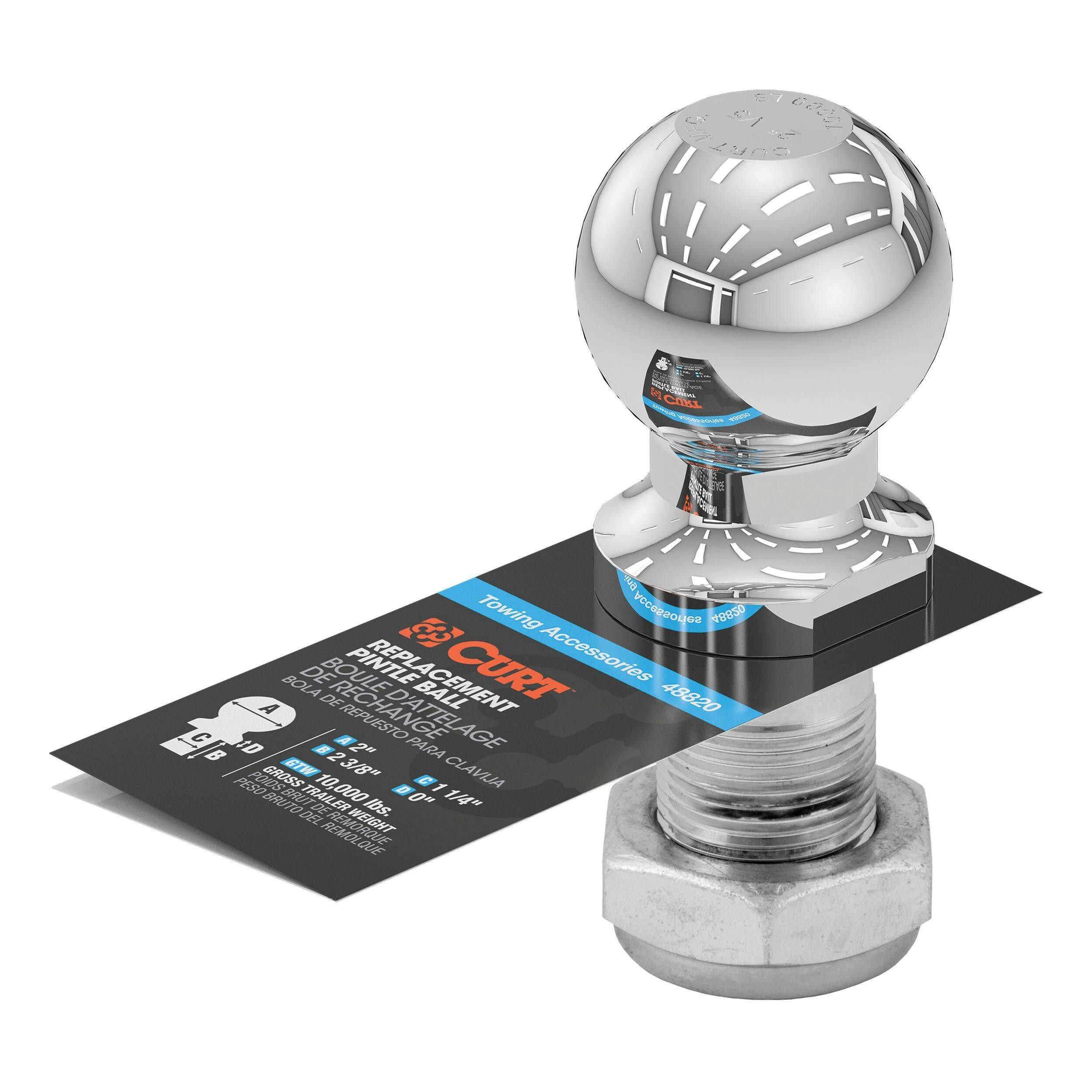 CURT Replacement 2-in Pintle Ball (10,000-lb., 1-1/4-in Shank)