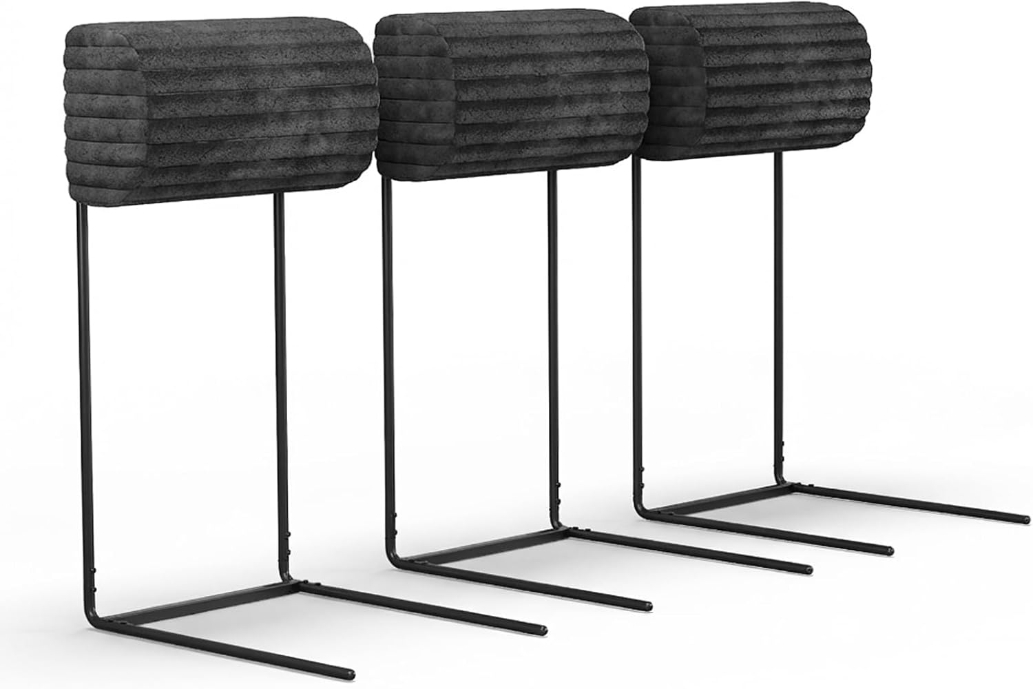 CAMMOO Couch Headrest Extender, Ergonomic Neck & Head Support for Legless Low Back Sofa, Sturdy Fixed-Height Metal Frame Sofa Backrest Extender, Fits Boneless Couch Under 28.5 (3 Pack, Grey)