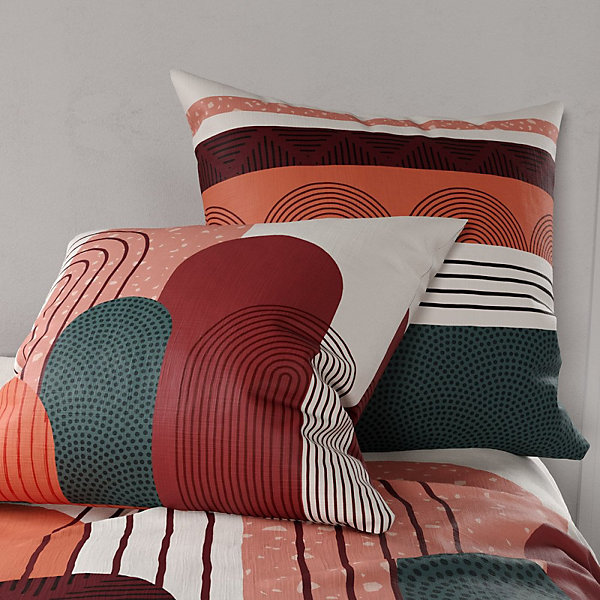 Housse de couette 260x240 Galio   2 taies coton 57 fils