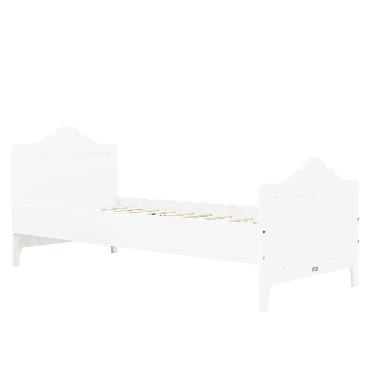 EVI - Lit 90x200 sommier inclus blanc