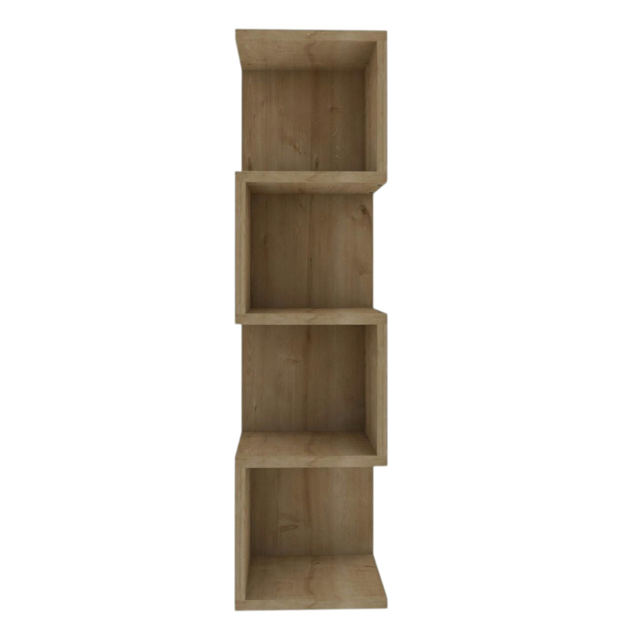 Étagère colonne design - effet bois clair MARFA