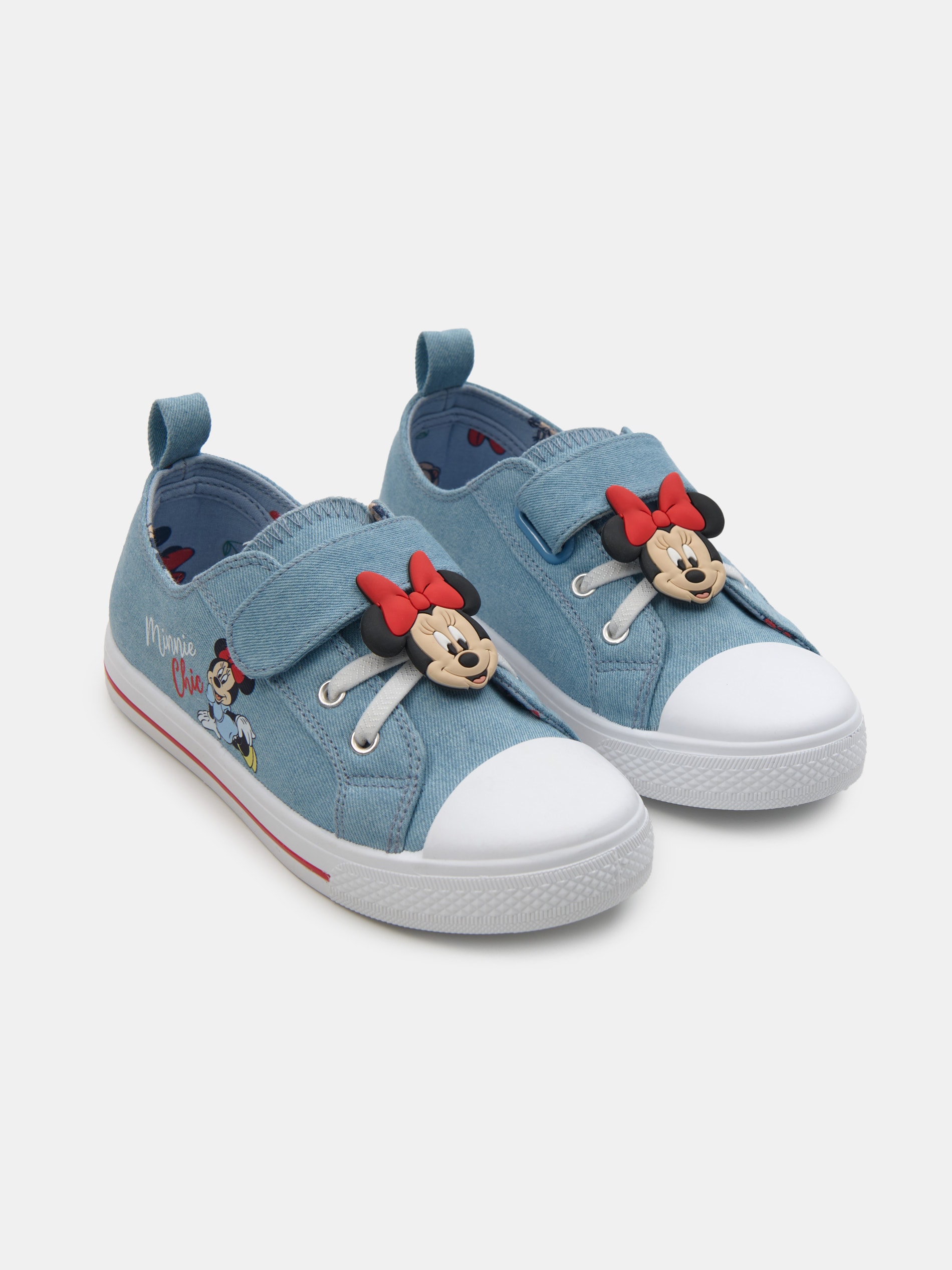 Bawełniane trampki z aplikacją 3D Minnie Mouse