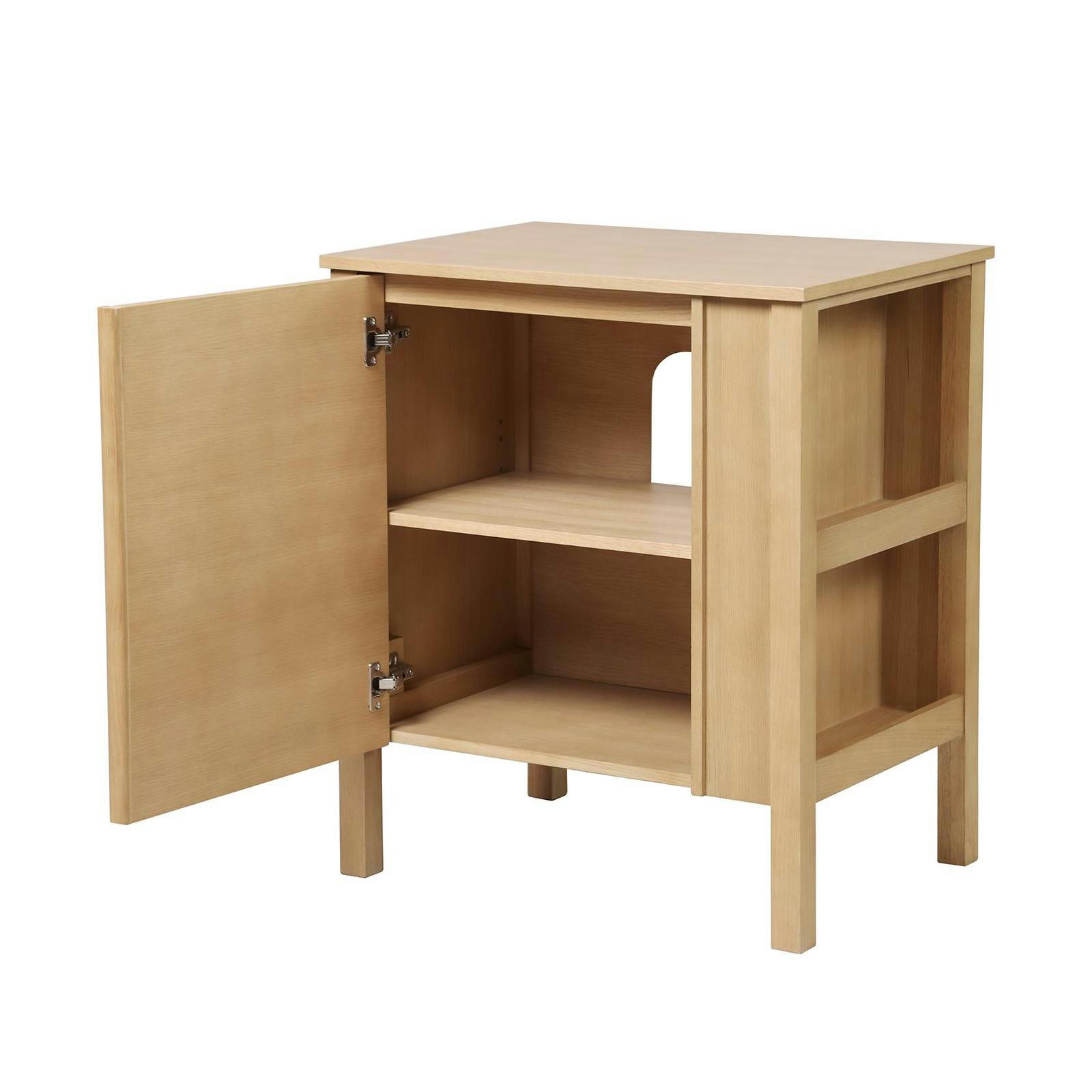 NESTO - Meuble simple vasque 70cm chêne  porte lisse