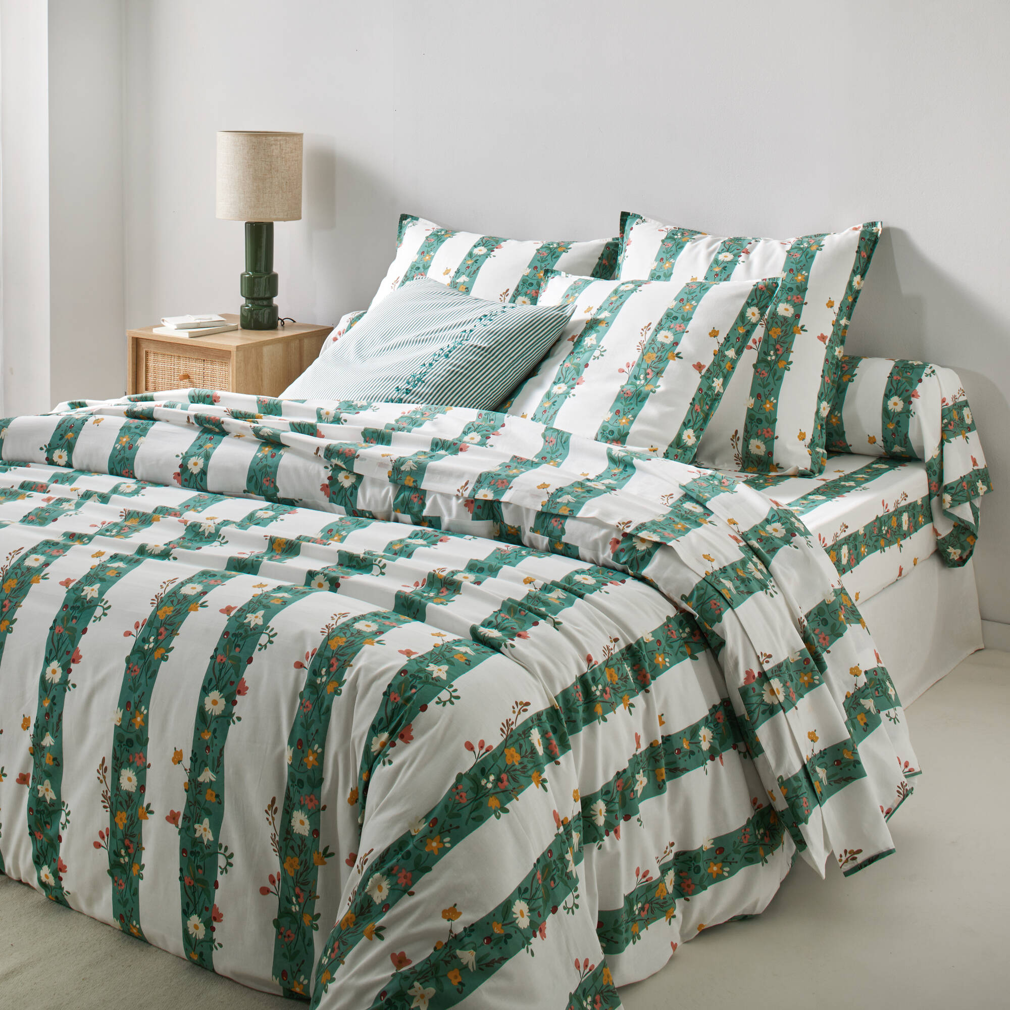 Linge de lit Céleste en coton imprimé