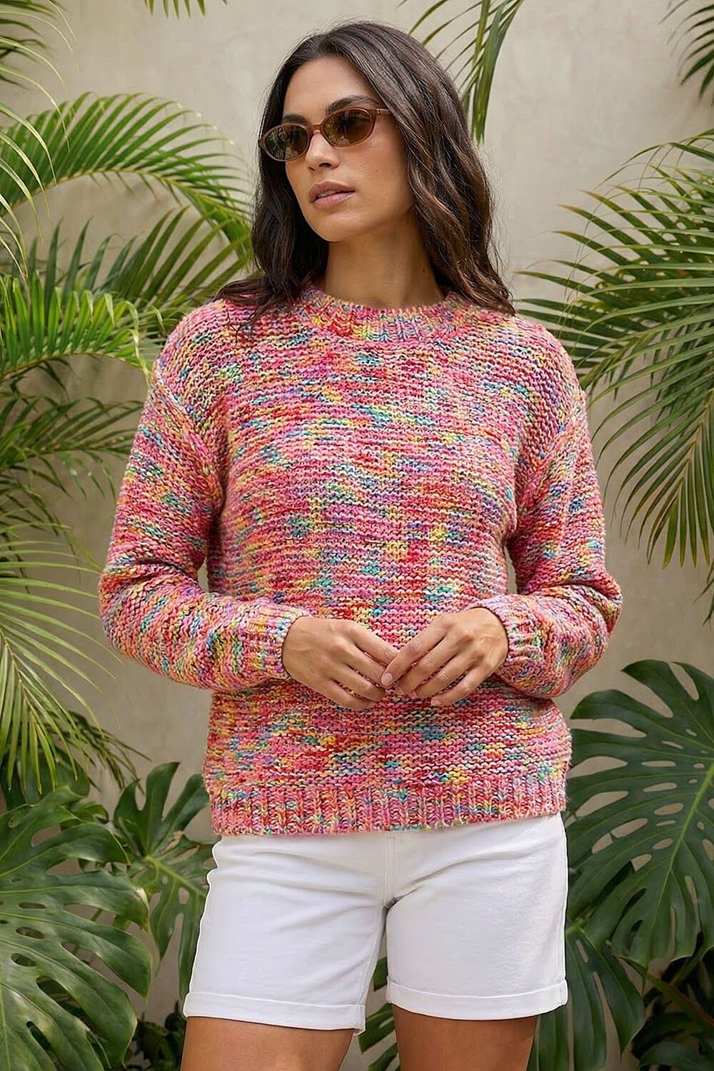 Roman Textured Space Dye Knit Jumper