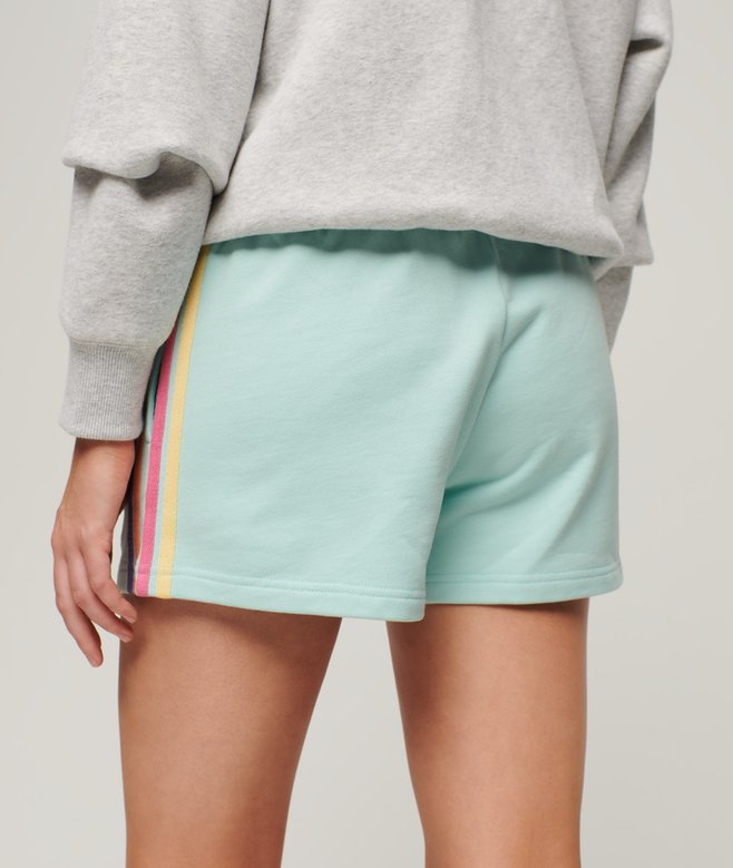 Rainbow Side Stripe Logo Shorts