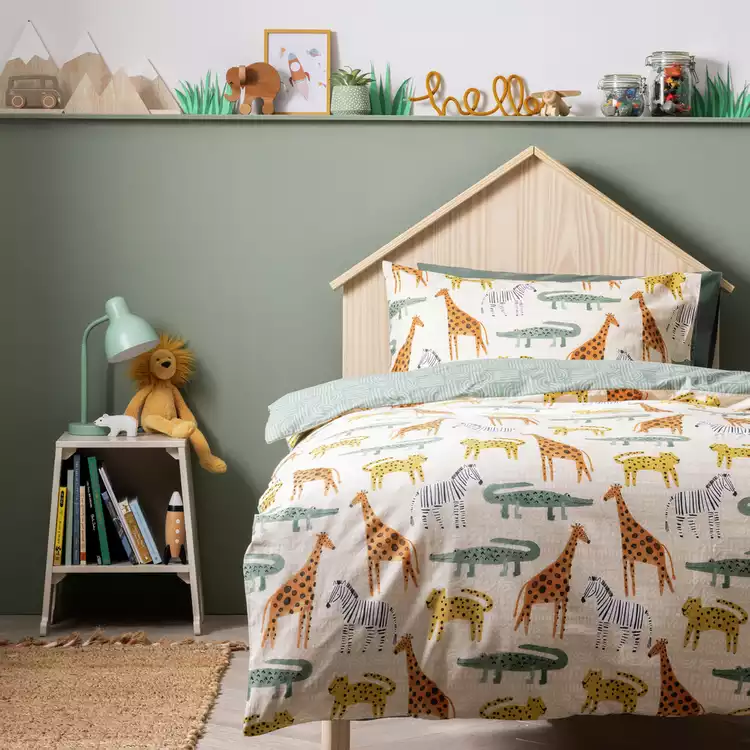 Habitat Cotton Safari Kids Bedding Set - Toddler