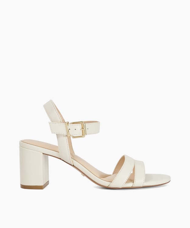 Merisa Cream - Block-Heeled Sandals