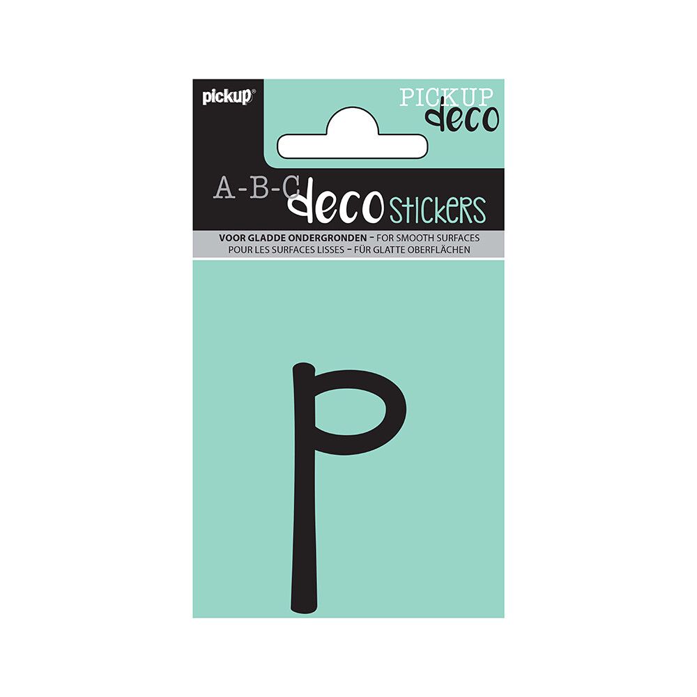BOKSTAVER PICKUP P ABC DECO MILA 60 MM P SVART
