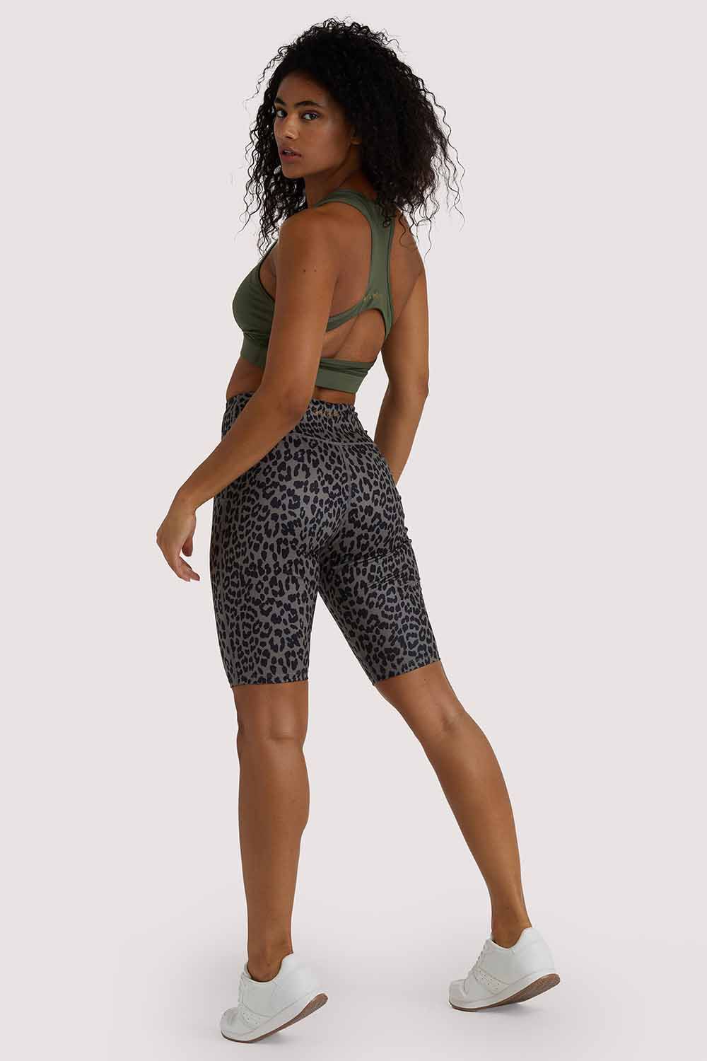 Wolf & Whistle Dusty Olive Leopard 'Shorts'